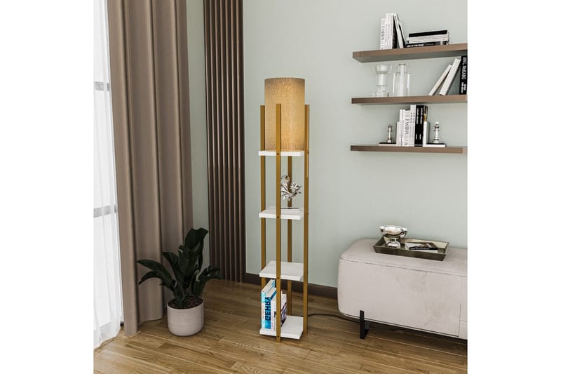 Golvlampa Ratmo Sudampa Lumi (Hyllhöjd: 29 cm) Rany / Vit Koppar - Rany / Vit Koppar - Belysning - Lampor & belysning inomhus - Golvlampa