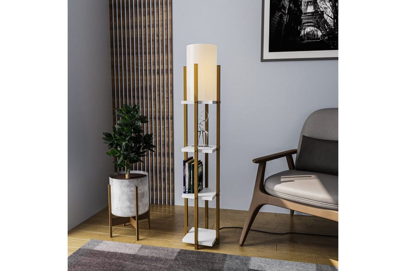 Golvlampa Ratmo Sudampa Lumi (Hyllhöjd: 29 cm) Rany / Vit - Rany / Vit - Belysning - Lampor & belysning inomhus - Golvlampa
