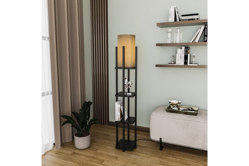 Golvlampa Ratmo Sudampa Lumi (Hyllhöjd: 29 cm) Svart Koppar - Svart Koppar - Belysning - Lampor & belysning inomhus - Golvlampa