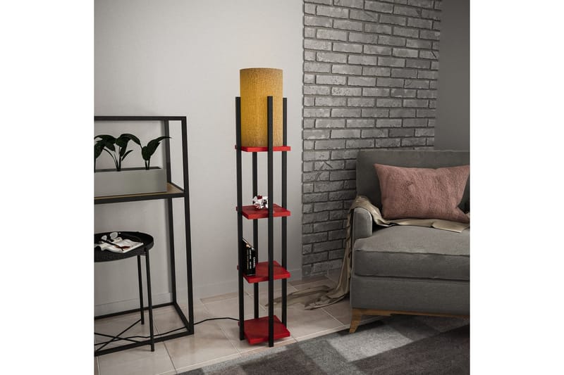 Golvlampa Ratmo Sudampa Lumi (Hyllhöjd: 29 cm) Svart / Röd - Svart / Röd - Belysning - Lampor & belysning inomhus - Golvlampa