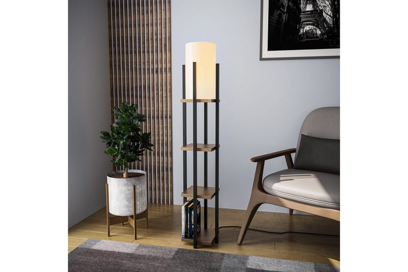 Golvlampa Ratmo Sudampa Lumi (Hyllhöjd: 29 cm) Svart / Rany - Svart / Rany - Belysning - Lampor & belysning inomhus - Golvlampa