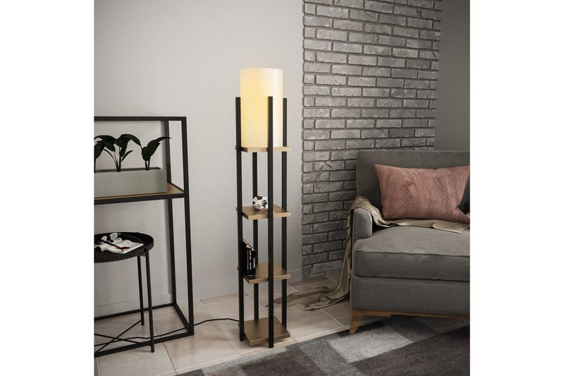 Golvlampa Ratmo Sudampa Lumi (Hyllhöjd: 29 cm) Svart / Rany - Svart / Rany - Belysning - Lampor & belysning inomhus - Golvlampa