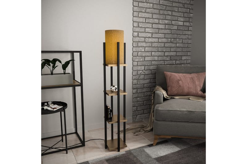 Golvlampa Ratmo Sudampa Lumi (Hyllhöjd: 29 cm) Svart / Ranykoppar - Svart / Ranykoppar - Belysning - Lampor & belysning inomhus - Golvlampa