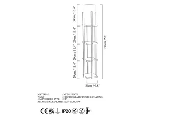 Golvlampa Ratmo Sudampa Lumi (Hyllhöjd: 29 cm) Trä / Beige - Trä / Beige - Belysning - Lampor & belysning inomhus - Golvlampa