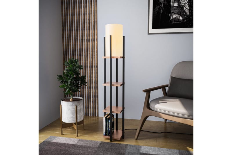 Golvlampa Ratmo Sudampa Lumi (Hyllhöjd: 29 cm) Trä / Beige - Trä / Beige - Belysning - Lampor & belysning inomhus - Golvlampa