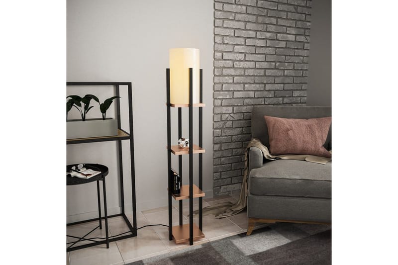 Golvlampa Ratmo Sudampa Lumi (Hyllhöjd: 29 cm) Trä / Beige - Trä / Beige - Belysning - Lampor & belysning inomhus - Golvlampa