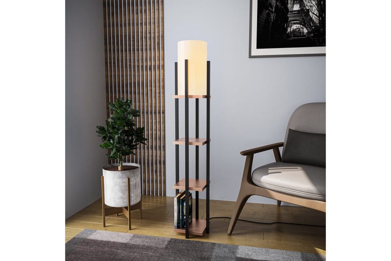 Golvlampa Ratmo Sudampa Lumi (Hyllhöjd: 29 cm) Trä / Beige, Trä / Beige