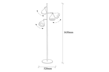 Golvlampa Soodx Svart / Koppar - Koppar/Svart - Belysning - Lampor & belysning inomhus - Golvlampa