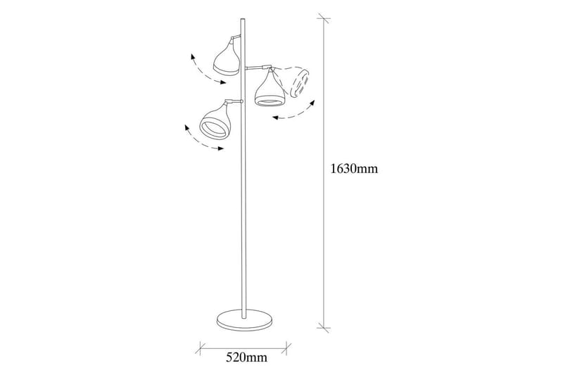 Golvlampa Soodx Svart / Koppar - Koppar/Svart - Belysning - Lampor & belysning inomhus - Golvlampa