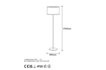 Golvlampa Talra Vintage - Multifärgad - Belysning - Lampor & belysning inomhus - Golvlampa