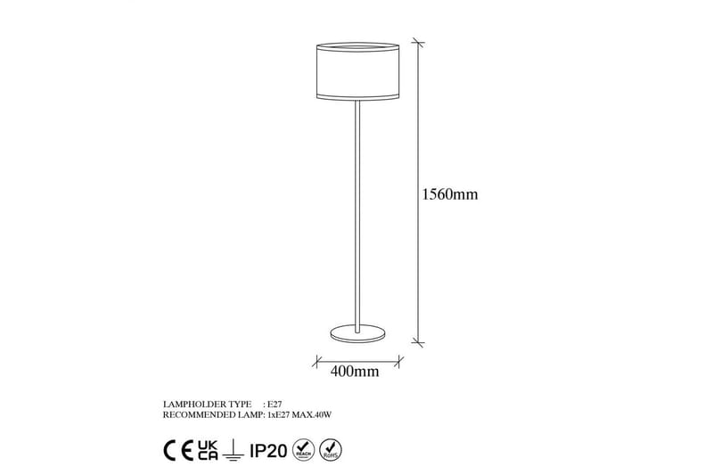 Golvlampa Talra Vintage - Multifärgad - Belysning - Lampor & belysning inomhus - Golvlampa