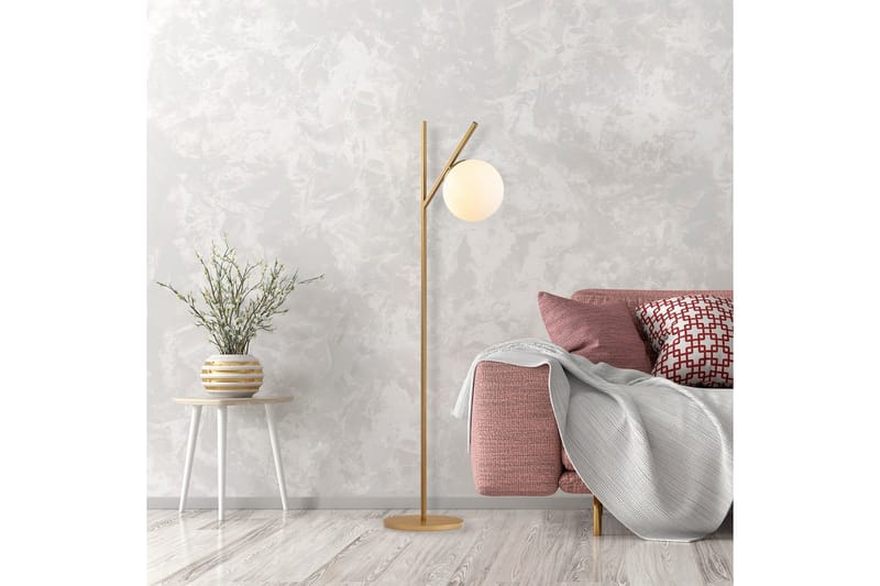 Golvlampa Thevon Gold - Guld - Belysning - Lampor & belysning inomhus - Golvlampa