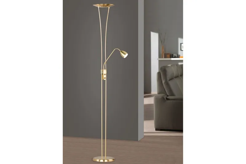 Golvlampa TRIO Arizona Mässing - Mässing - Belysning - Lampor & belysning inomhus - Golvlampa