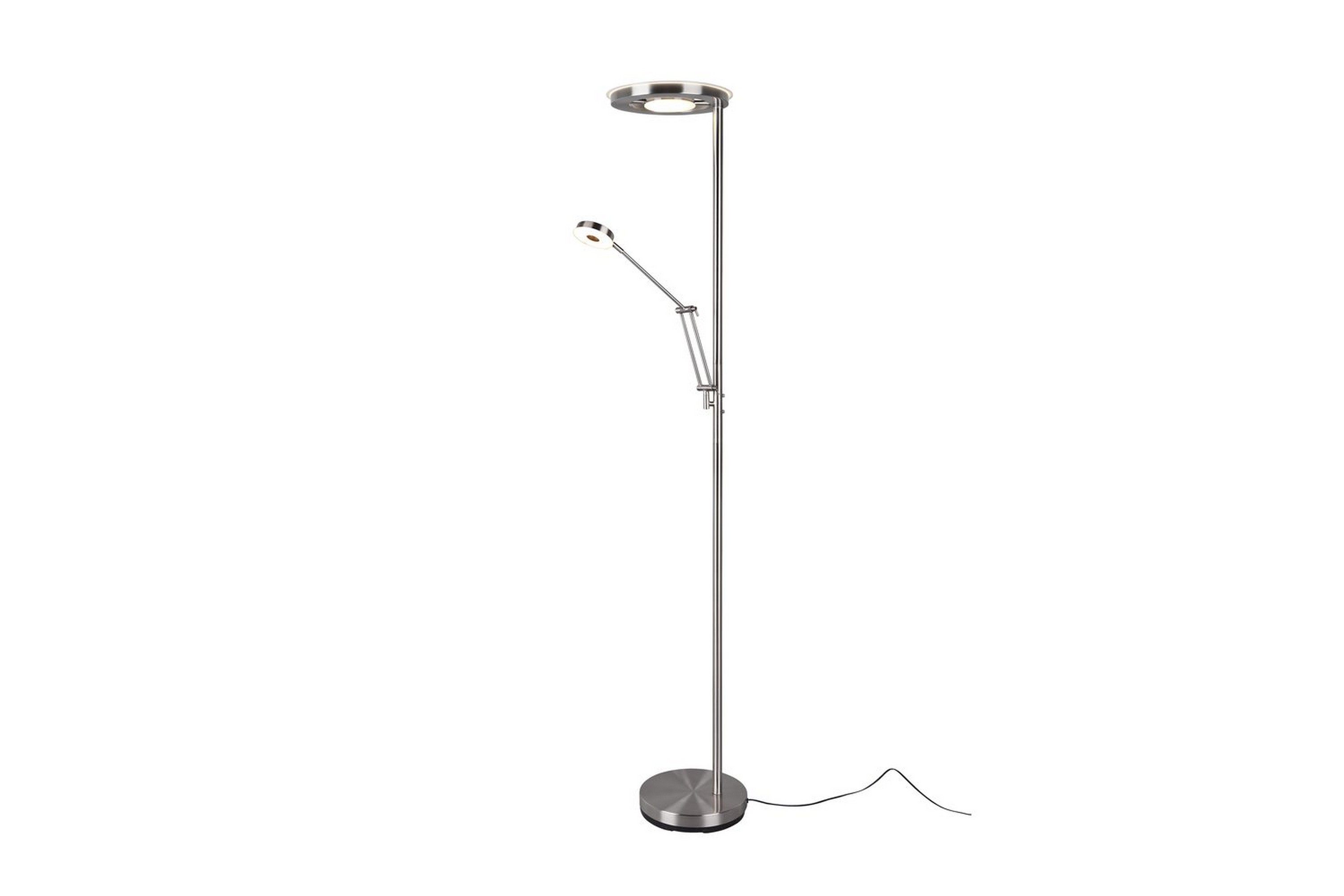 Golvlampa TRIO Barrie Borstad stål Borstad stål
