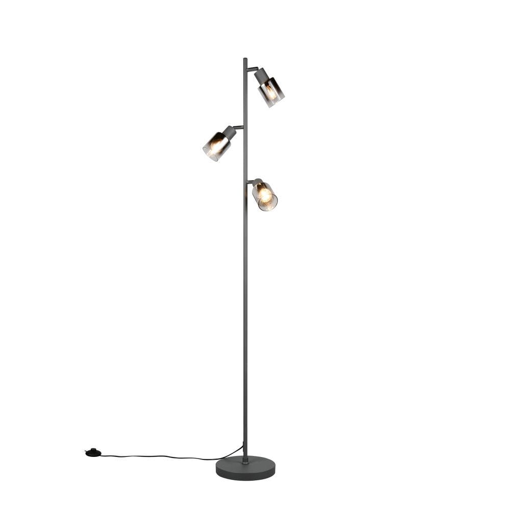 Golvlampa TRIO Cadiz - Antracit/Kromad