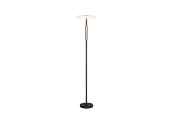Golvlampa TRIO Celeste Mattsvart/kromad/trä - Mattsvart/kromad/trä - Belysning - Lampor & belysning inomhus - Golvlampa