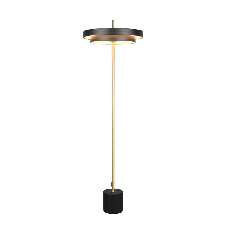Golvlampa TRIO Keaton - Mattsvart/Mässing - Belysning - Lampor & belysning inomhus - Golvlampa