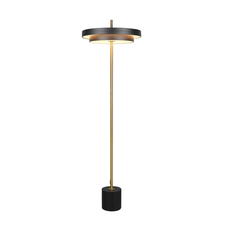 Golvlampa TRIO Keaton - Mattsvart/Mässing - Belysning - Lampor & belysning inomhus - Golvlampa