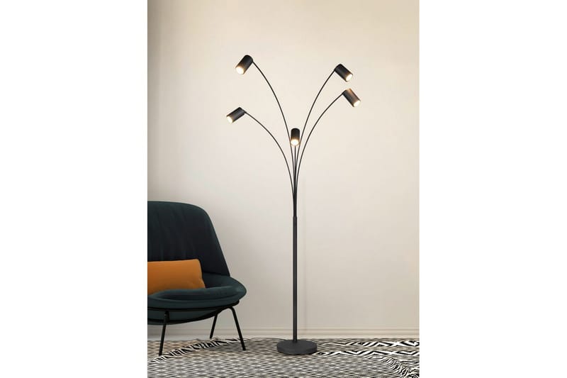 Golvlampa TRIO Marley Mattsvart - Mattsvart - Belysning - Lampor & belysning inomhus - Golvlampa