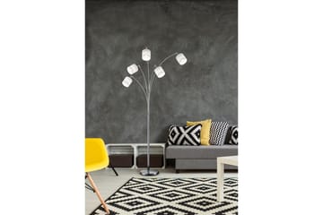 Golvlampa TRIO Tommy Böjd Borstad stål - Borstad stål - Belysning - Lampor & belysning inomhus - Golvlampa