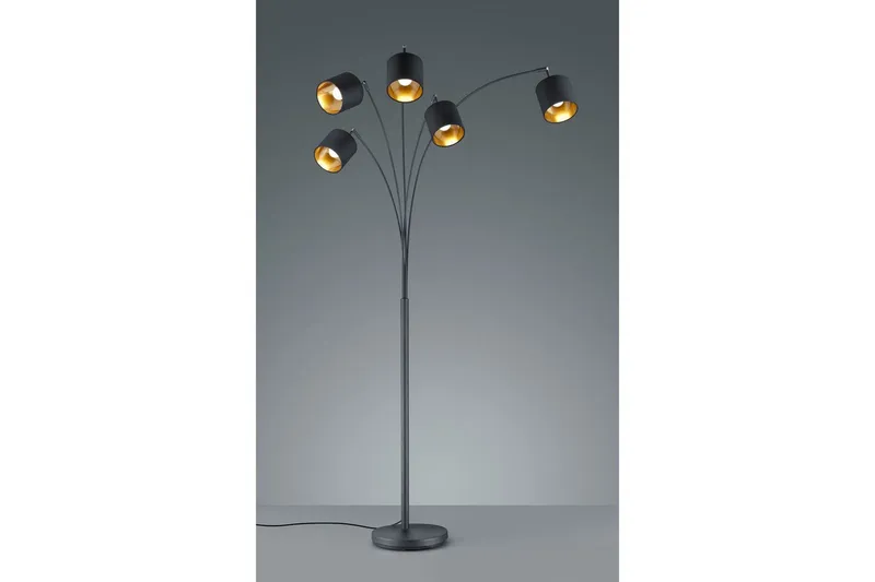 Golvlampa TRIO Tommy Böjd Mattsvart - Mattsvart - Belysning - Lampor & belysning inomhus - Golvlampa