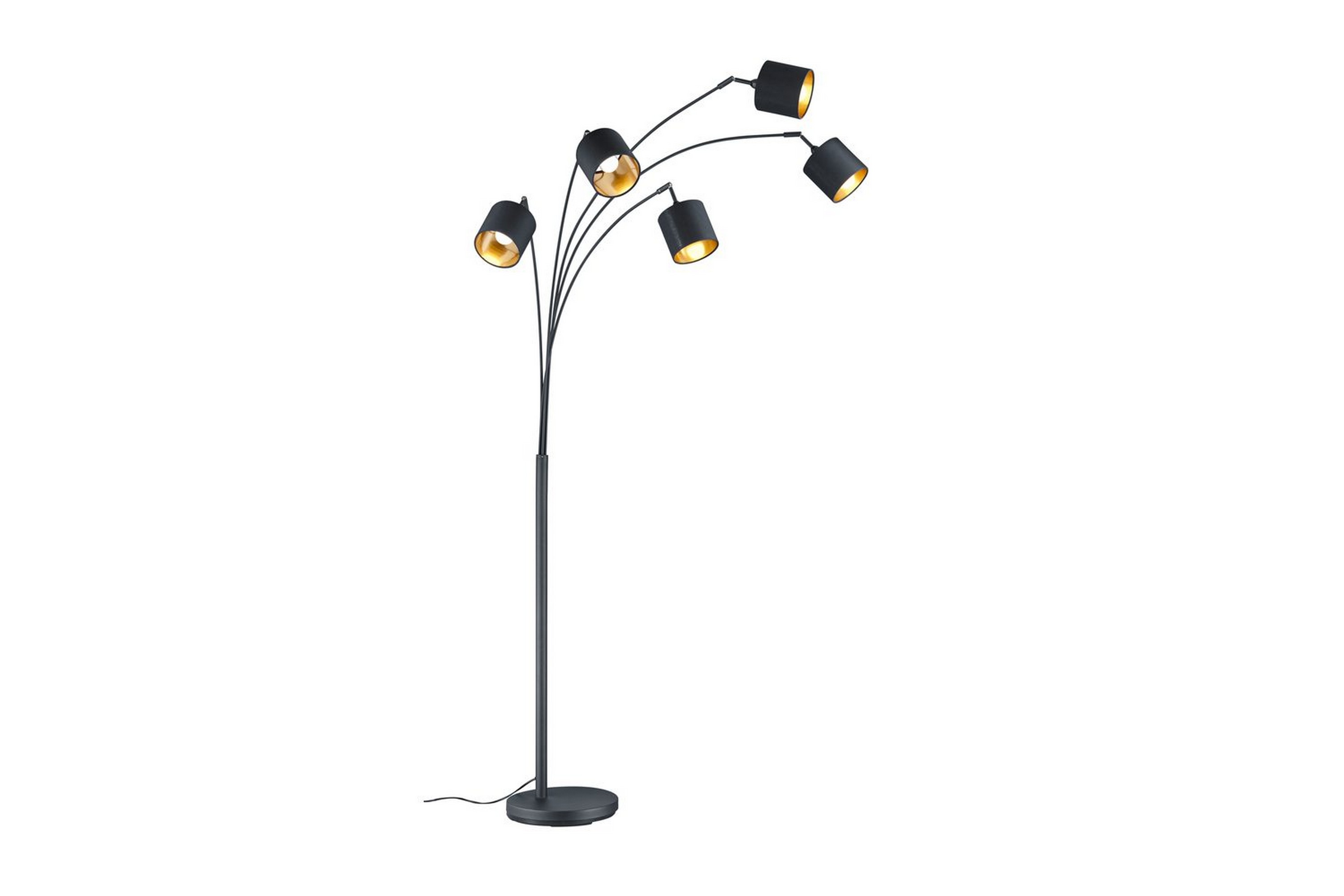 Golvlampa TRIO Tommy Böjd Mattsvart Mattsvart