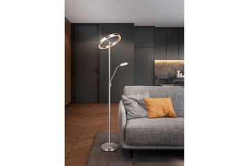 Golvlampa TRIO Willis Borstad stål - Borstad stål - Belysning - Lampor & belysning inomhus - Golvlampa