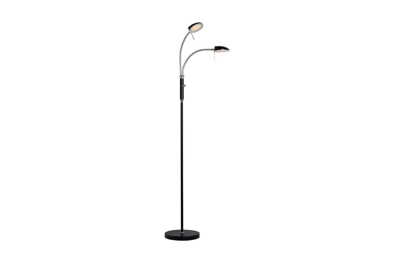 VEGAS Golvlampa LED 7W 2L Sort - Hall lampa - Golvlampa - Tvåarmad golvlampa