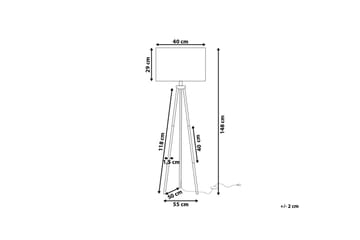 Vistula Golvlampa 148 cm - Grå - Belysning - Lampor & belysning inomhus - Golvlampa