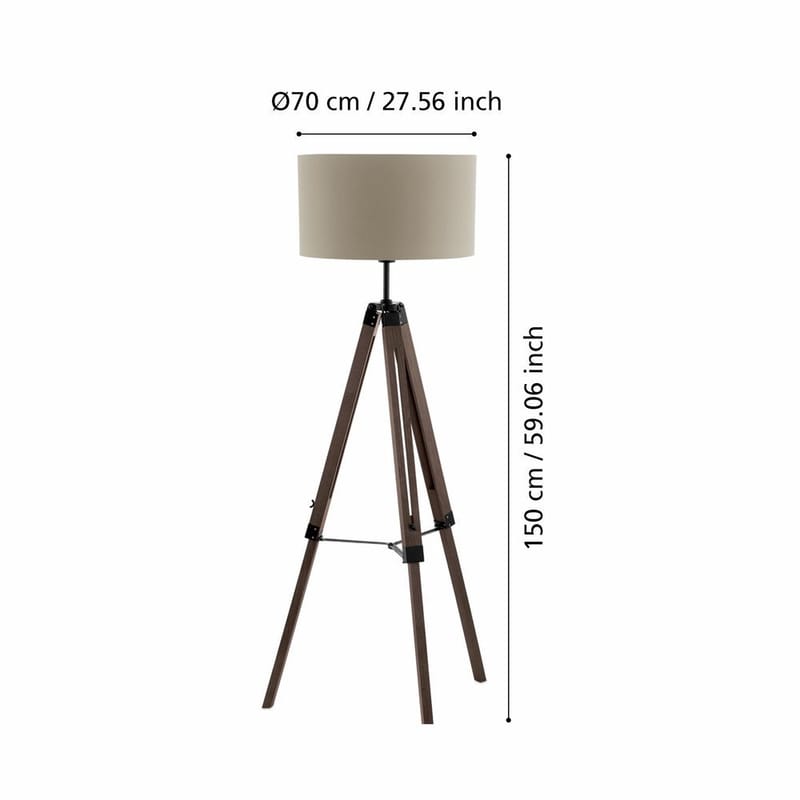 Golvljus Lantada - Valnöt Taupe - Belysning - Lampor & belysning inomhus - Golvlampa