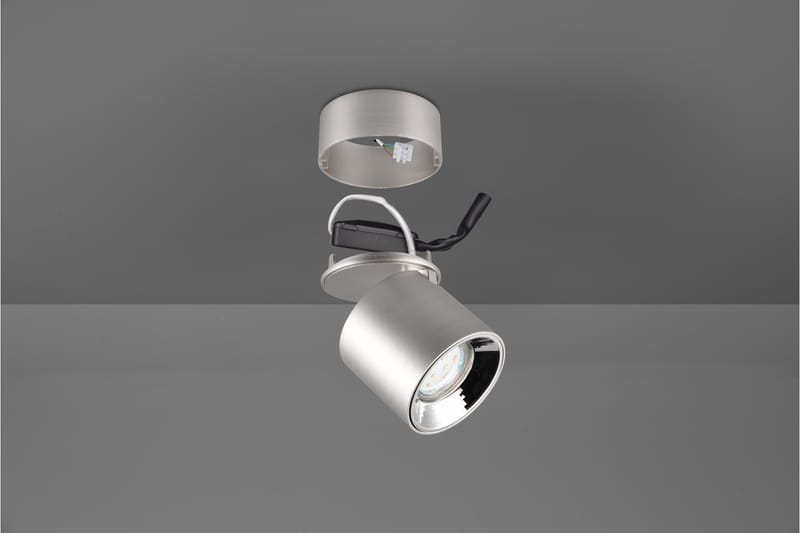 Guayana spotlight 1L GU10 borstad aluminium - Aluminium - Belysning - Lampor & belysning inomhus - Hall lampa