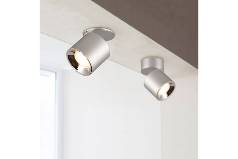 Guayana spotlight 1L GU10 borstad aluminium - Aluminium - Belysning - Lampor & belysning inomhus - Hall lampa