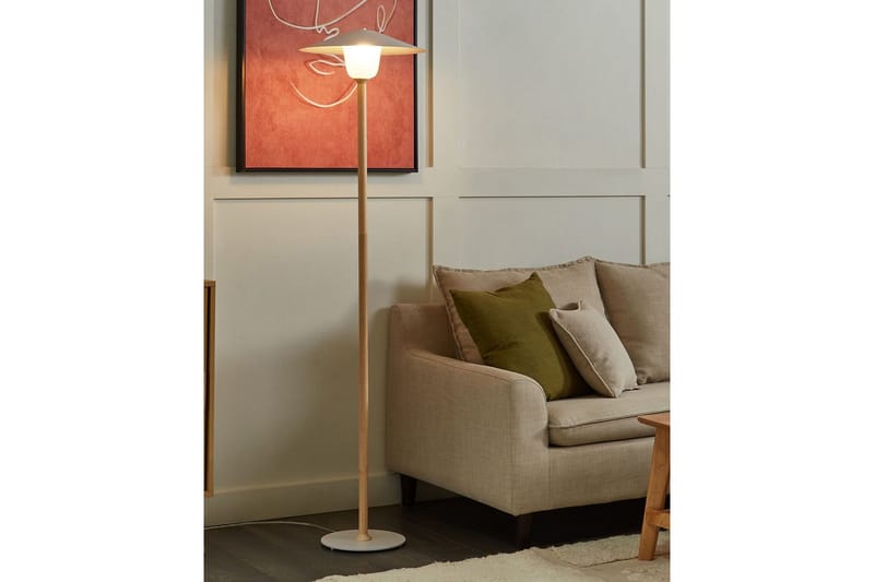 Imbros Golvlampa 153 cm - Ljus trä/Vit - Belysning - Lampor & belysning inomhus - Golvlampa