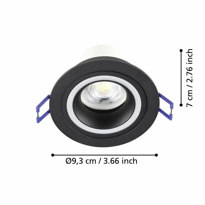 Infälld Lampa Carosso 93 mm - Svart - Belysning - Lampor & belysning inomhus - Hall lampa