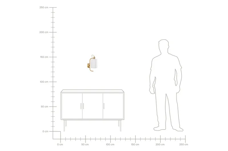 Kallisti Vägglampa E27 - Koppar/Vit - Belysning - Lampor & belysning inomhus - Vägglampa - Väggarmatur