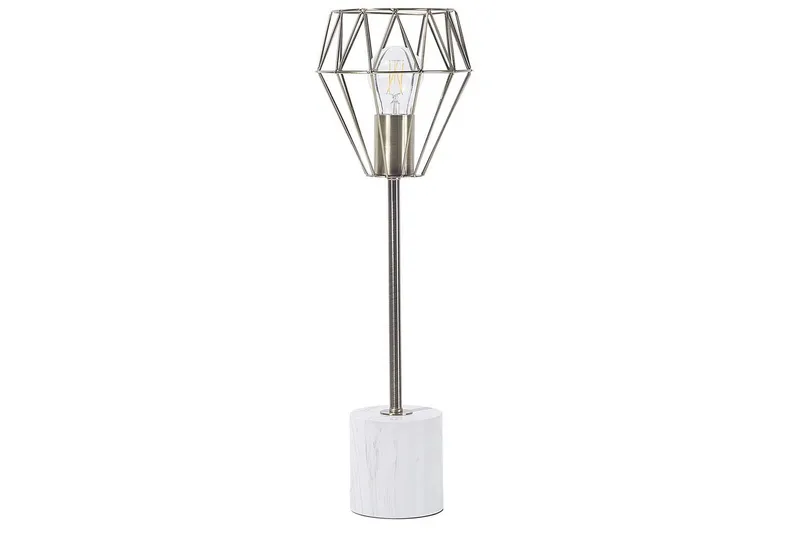 Kasik Bordslampa 49 cm E27, Mässing/Vit