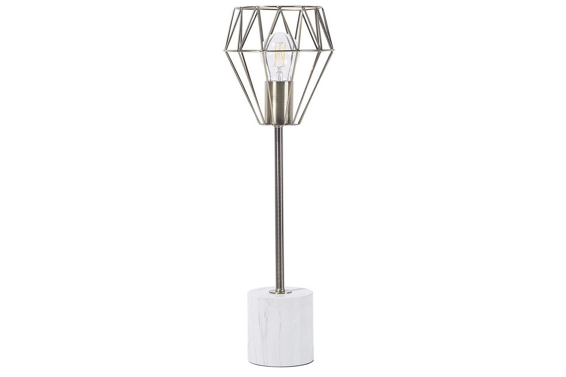 Kasik Bordslampa 49 cm E27 - M&auml;ssing/Vit