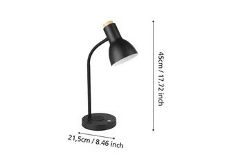 Bordslampa Eglo Veradal-Qi med Touch - Svart/Brun - Belysning - Lampor & belysning inomhus - Läslampa - Läslampa bord