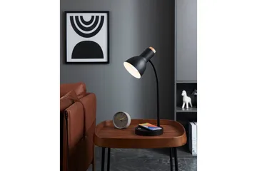 Bordslampa Eglo Veradal-Qi med Touch - Svart/Brun - Belysning - Lampor & belysning inomhus - Läslampa - Läslampa bord