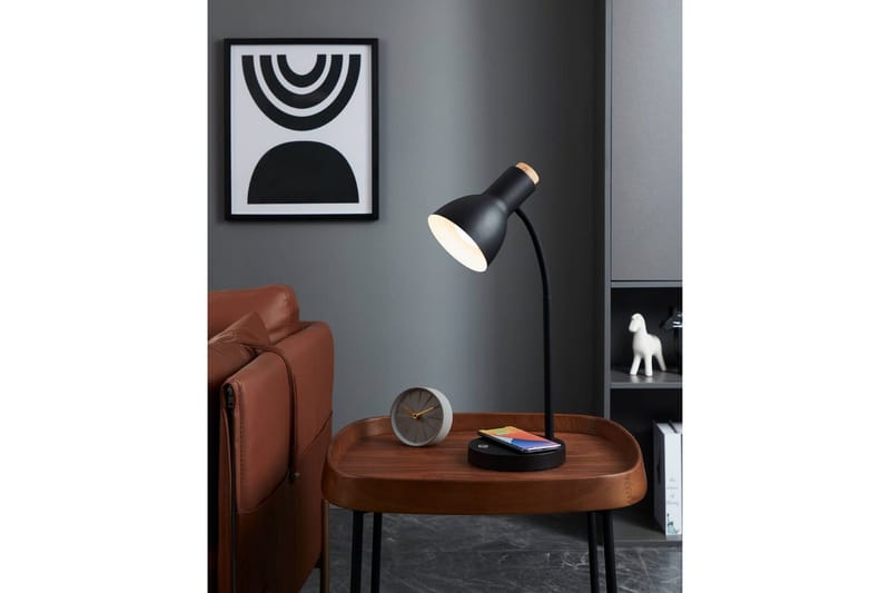 Bordslampa Eglo Veradal-Qi med Touch - Svart/Brun - Belysning - Lampor & belysning inomhus - Läslampa - Läslampa bord