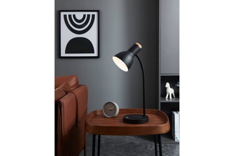 Bordslampa Eglo Veradal-Qi med Touch - Svart/Brun - Belysning - Lampor & belysning inomhus - Läslampa - Läslampa bord