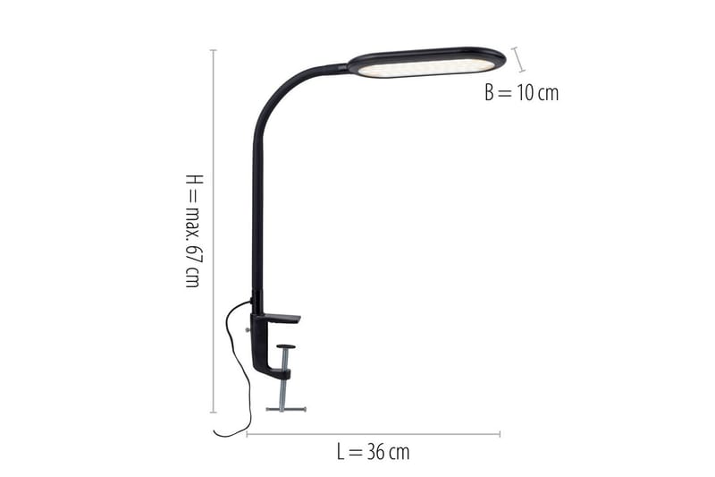 Kelly Just Light - Black - Belysning - Lampor & belysning inomhus - Läslampa - Klämspot