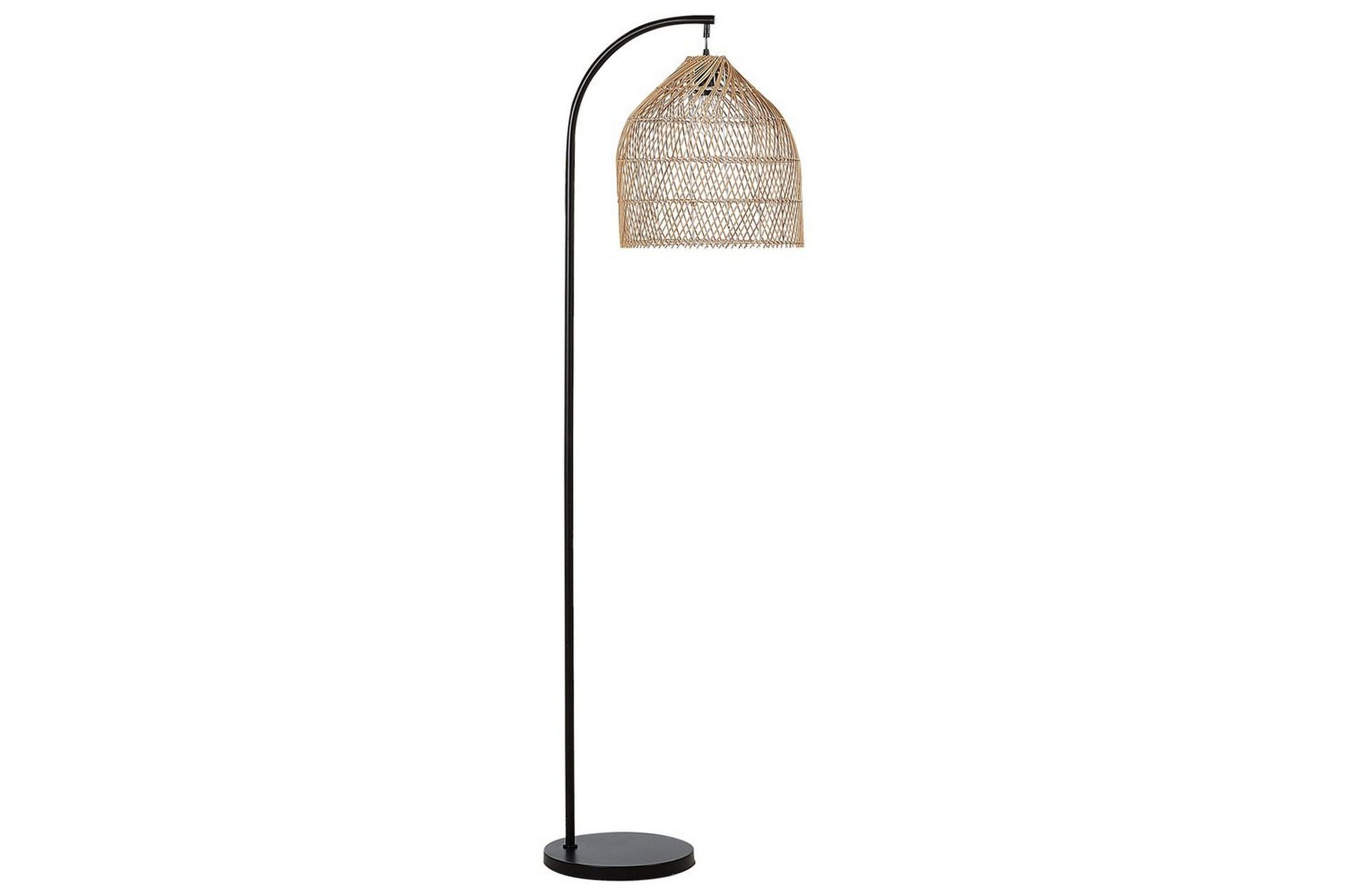 Lakskol Golvlampa 165 cm - Svart/Natur