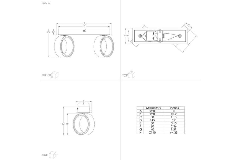 LED-spotlight Eglo Albariza Vit 2 Lampor - 2 Lampor - Belysning - Lampor & belysning inomhus - Hall lampa
