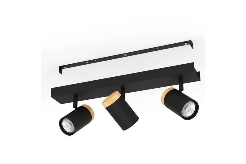 LED-spotlight Eglo Cartagena Svart/Trä 3 Lampor - 3 Lampor - Belysning - Lampor & belysning inomhus - Hall lampa