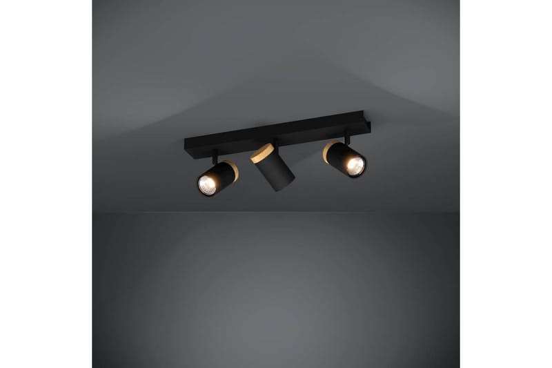 LED-spotlight Eglo Cartagena Svart/Trä 3 Lampor - 3 Lampor - Belysning - Lampor & belysning inomhus - Hall lampa