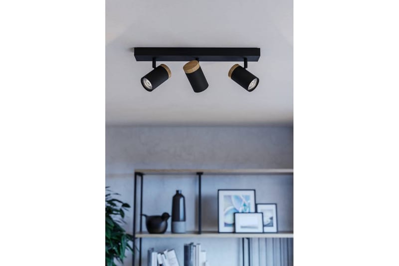 LED-spotlight Eglo Cartagena Svart/Trä 3 Lampor - 3 Lampor - Belysning - Lampor & belysning inomhus - Hall lampa