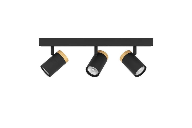LED-spotlight Eglo Cartagena Svart/Trä 3 Lampor - 3 Lampor - Belysning - Lampor & belysning inomhus - Hall lampa