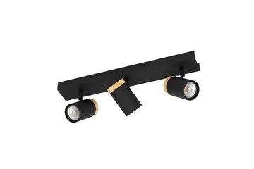 LED-spotlight Eglo Cartagena Svart/Trä 3 Lampor - 3 Lampor - Belysning - Lampor & belysning inomhus - Hall lampa