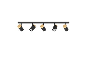 LED-spotlight Eglo Cartagena Svart/Trä 5 Lampor - 5 Lampor - Belysning - Lampor & belysning inomhus - Hall lampa